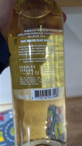 Bordeaux Ni doloceno Charles César Beaux Parleurs Blanc Moelleux 2023