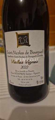 Loire-dalen Saint-Nicolas-De-Bourgueil Serge Godefroy Vieilles Vignes 2022