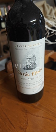 Burdeos Graves-de-vayres Château Pichon Bellevue Alizée 2007