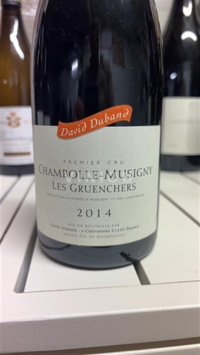 Bourgogne Chambolle-Musigny Premier Cru David Duband Les Gruenchers 2014