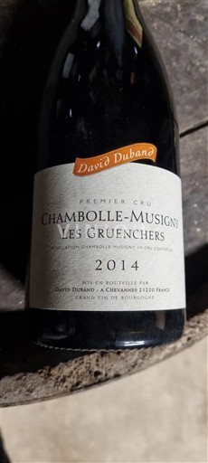 Borgoña Chambolle-Musigny Premier Cru David Duband Les Gruenchers 2014