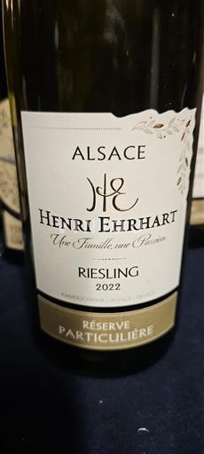 Alsace Alsace Grand Cru Henri Ehrhart Réserve Particulière 2022