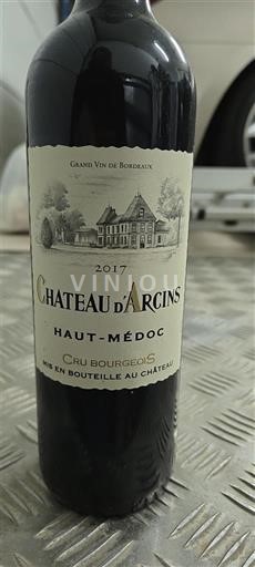 Bordeaux Haut-Médoc Château Arcins Cru Bourgeois 2017