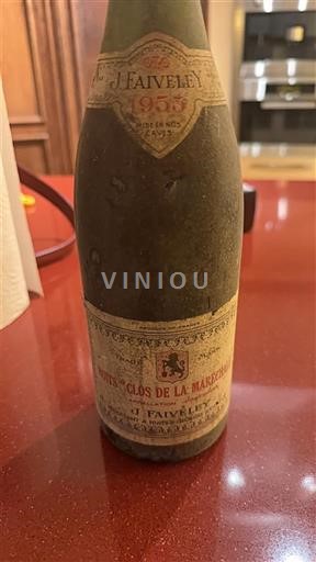 Burgundy Nuits-Saint-Georges Premier Cru Domaine Faiveley Nuits Clos de la Maréchale 1955