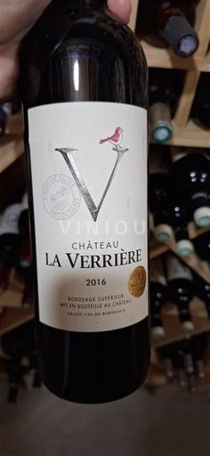 Bordeaux Bordeaux Supérieur Château La Verrière 2016
