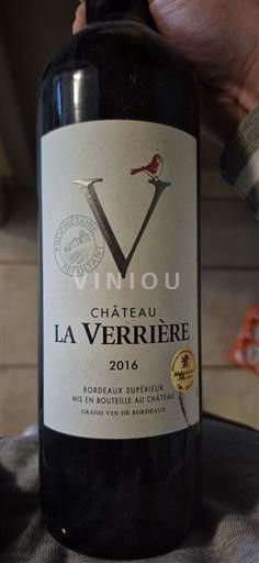 Bordeaux Bordeaux Supérieur Château La Verrière 2016