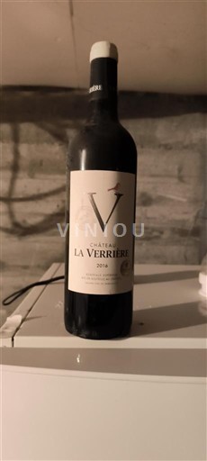 Bordeaux Bordeaux Supérieur Château La Verrière 2016