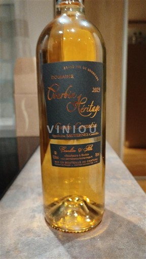 Bordeaux Sauternes Domaine Conflé Héritage Coratin 2023