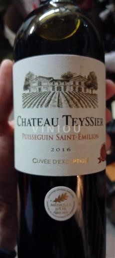 Bordeaux Puisseguin-saint-émilion Chateau Teyssier d'Exception 2016