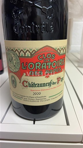 Thung lũng Rhône Châteauneuf-du-pape Clos de l'Oratoire des Papes 2020