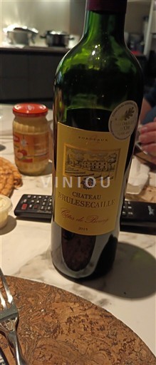 Rượu vang Rouge sec Chateau Brulesecaille 2015 Pháp Bordeaux Côtes-de-bourg AOC