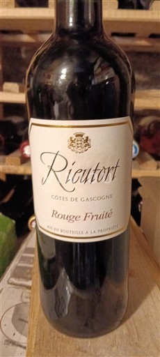 Südwestfrankreich Côtes de Gascogne Rieutort Rouge Fruité Ohne Jahrgang