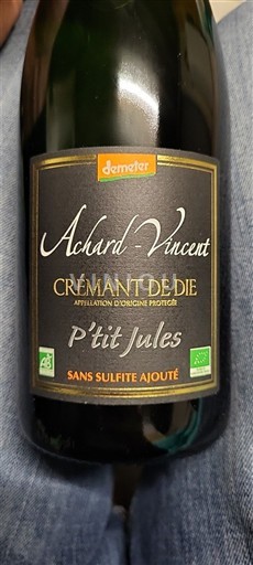 Údolí Rhôny Crémant de Die. Achard-Vincent P'tit Jules Neročník