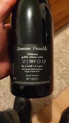 Córcega Patrimonio Domaine Paradella 2022