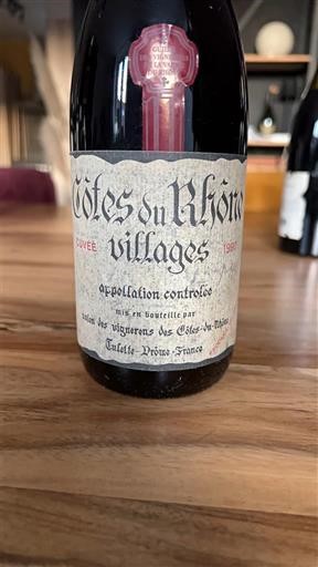 Rhônedalen Côtes-du-Rhône-Villages Les Vignerons des Côtes du Rhône 1990