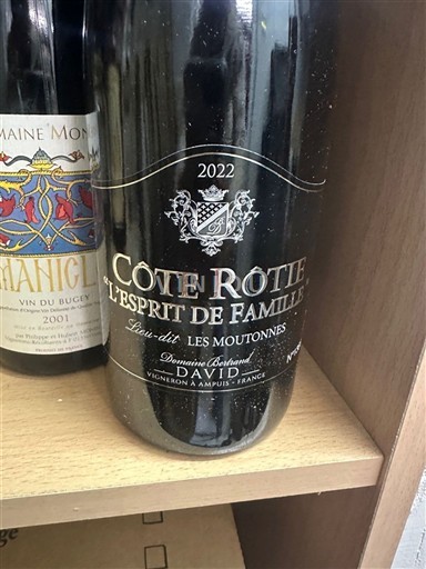 Vallée du Rhône Côte-rôtie Domaine Bertrand David L'Esprit de Famille - Les Moutonnes 2022