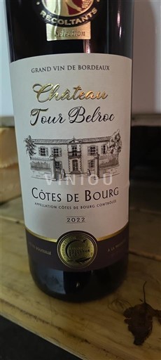 Burdeos Côtes-de-bourg Château Tour Belroc 2022