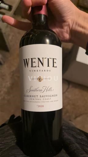 Vin Rouge sec Southern Hills Wente Vineyards 2020 USA AVA californiennes Central Coast AVA