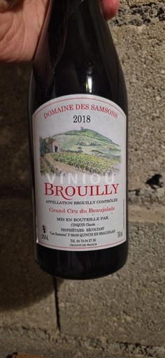 Beaujolais Brouilly Domaine S Samsons 2018