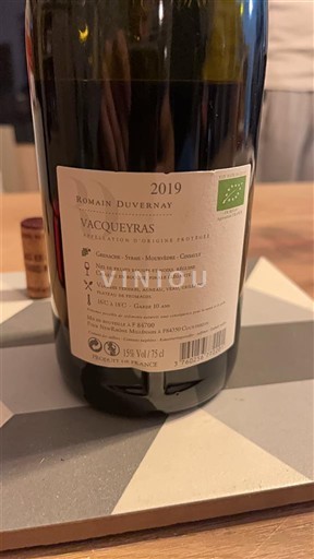 Vallée du Rhône Vacqueyras Romain Duvernay 2019