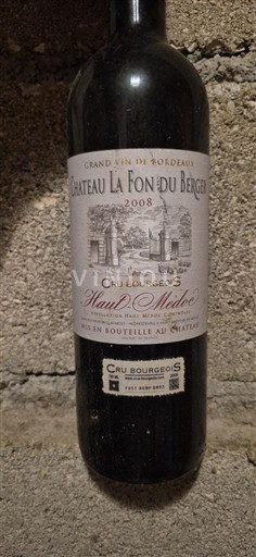 Bordeaux Haut-Médoc Cru Bourgeois Château La Fon du Berger 2008