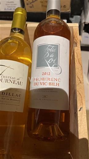 Sudoeste Pacherenc-du-vic-bilh JJC Côtes de Gascogne Folie de Dor 2012