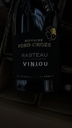 Vallée du Rhône Rasteau Domaine Fond Croze 2019