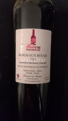 Bordeaux Mon Vin Personnalisé 2014