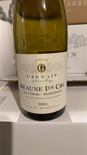 Burgundy Beaune Premier Cru Domaine Germain En L'Orme - Monopole 2023