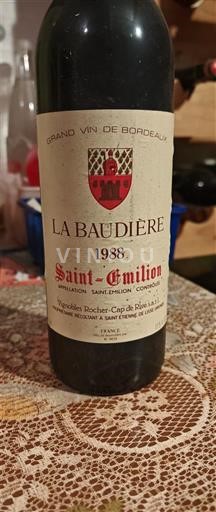 Bordeaux Saint-Émilion La Baudière 1988