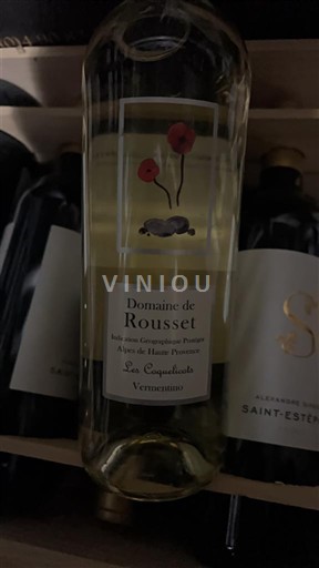 Vini Blanc sec Les Coquelicots Domaine Rousset 2018 Francia Sud-Ovest Côtes del Lot IGP