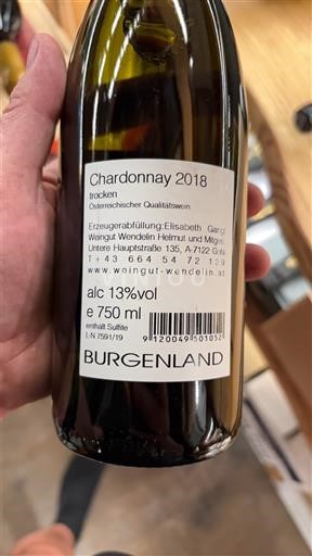Vina Blanc sec Weingut Wendelin 2018 Avstrija Gradišce Ni doloceno