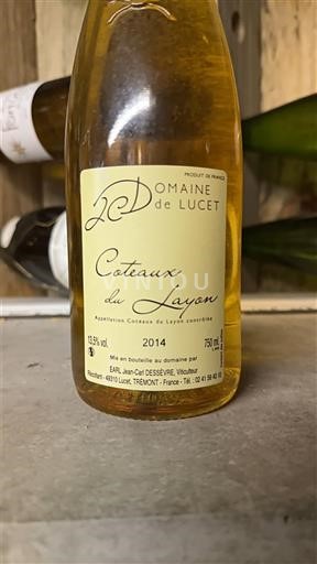 Loiredalen Coteaux-du-Layon Domaine Lucet 2014