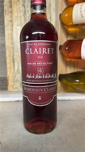 Bordeaux Bordeaux clairet Pierre Jean Larraqué 2018