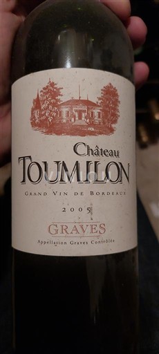 Bordeaux Graves Château Toumilon 2005