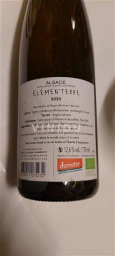 Alsacia Bohn Elémen'Terre 2020