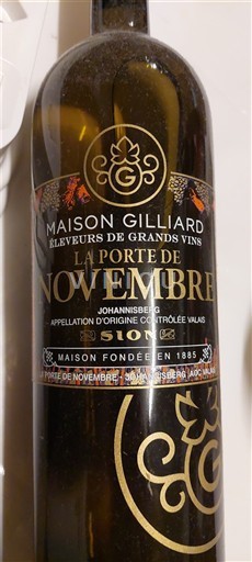 Vinos Blanc sec La Porte de Novembre Maison Gilliard Non millésimé Suiza Valais No especificado AOC