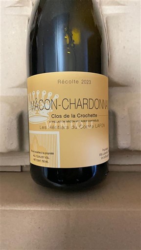 Burgundi Mâcon ja Mâcon-kylät Les Héritiers du Comte Lafon Clos de la Crochette 2023