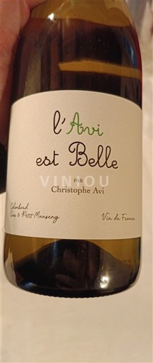 Rượu vang Blanc sec l'Avi est Belle Christophe Avi 2024 Pháp Tây Nam Không được chỉ định IGP
