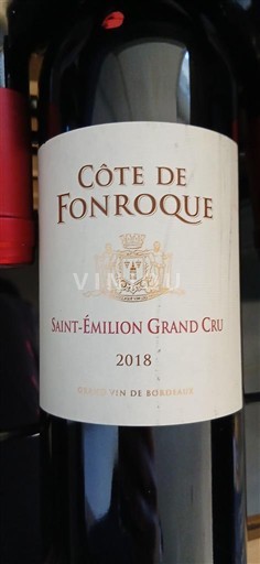 Bordeaux Saint-Émilion Grand Cru Côte de Fonroque 2018