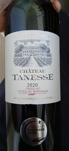 Bordeaux Cadillac-Côtes-de-Bordeaux Château Tanesse 2020