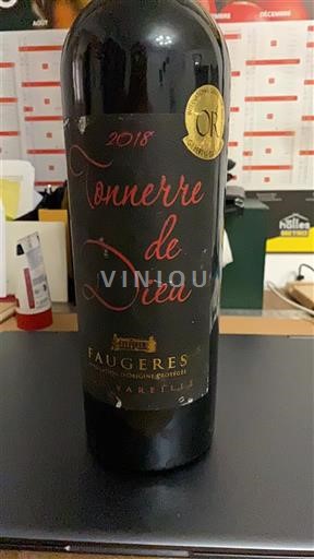 Languedoc Faugères Vareille Tonnerre de Dieu 2018