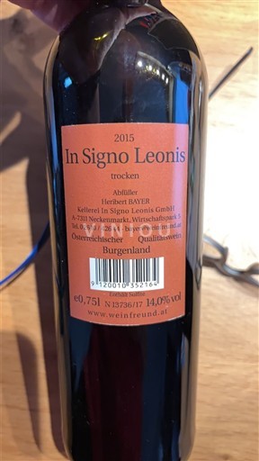 Vina Rouge sec In Signo Leonis 2015 Avstrija Gradišce Ni doloceno
