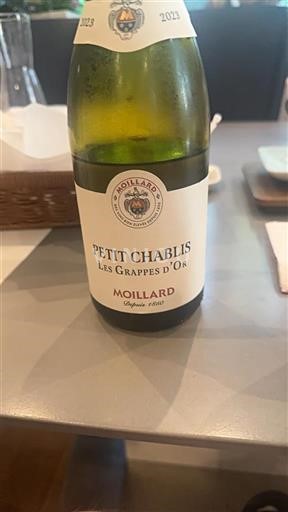 Bourgogne Petit-chablis Moillard Les Grappes d'Or 2023