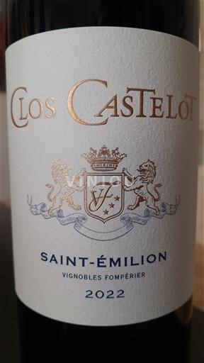 Bordeaux Saint-Émilion Clos Castélot 2022