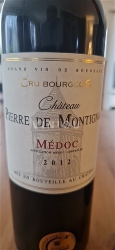 Bordeaux Médoc Cru Bourgeois Château Pierre de Montignac 2012