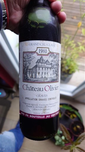 Bordeaux Graves Grand Cru Château Olivier 1981