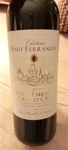 Burdeos Saint-Émilion Gran Cru Grand Cru Château Haut-Ferrandat 2017