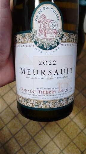 Burgundy Meursault Domaine Thierry Pinquier 2022