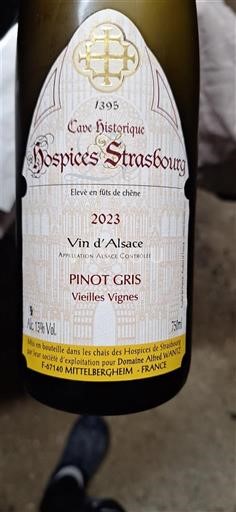 Alsacia Cave Historique des Hospices de Strasbourg Pinot Gris Vieilles Vignes 2023